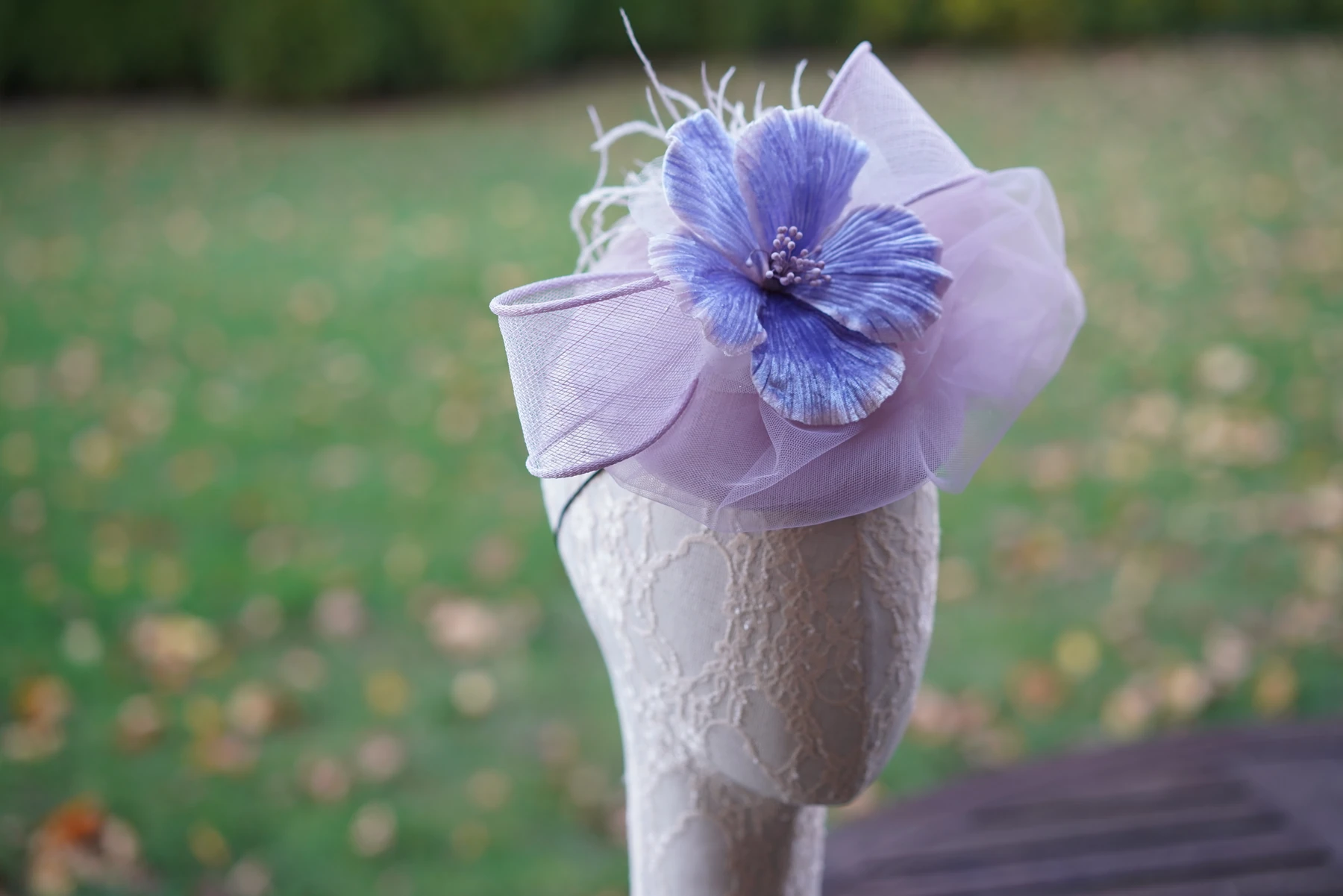 Lavender Floral Headpiece — Detail