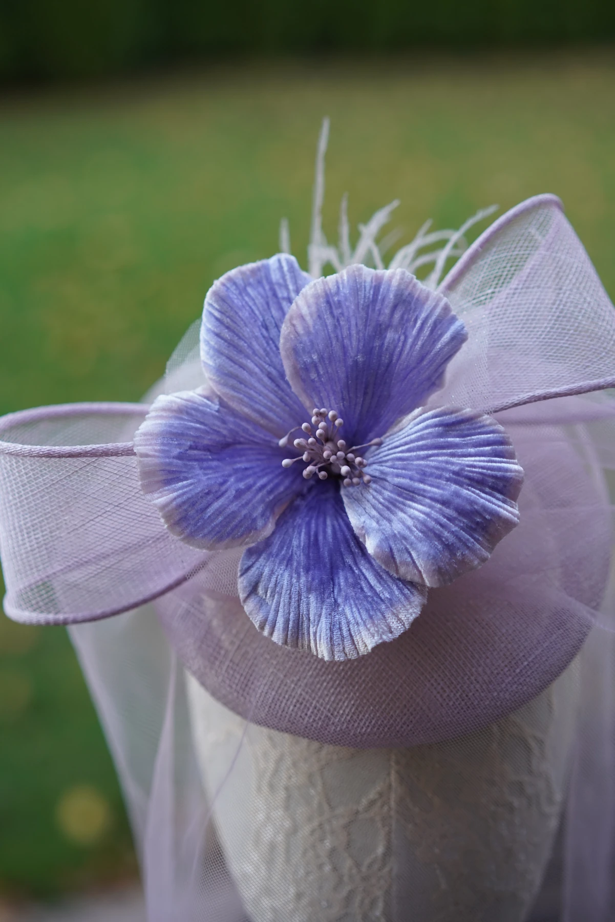 Lavender Floral Headpiece — Detail