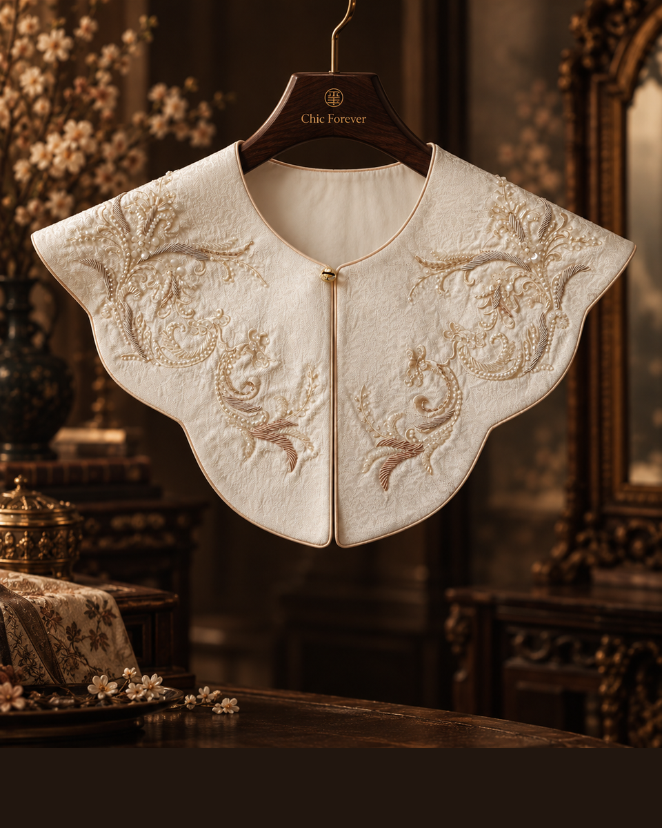 Ivory Bird-Motif Yunjian — front display